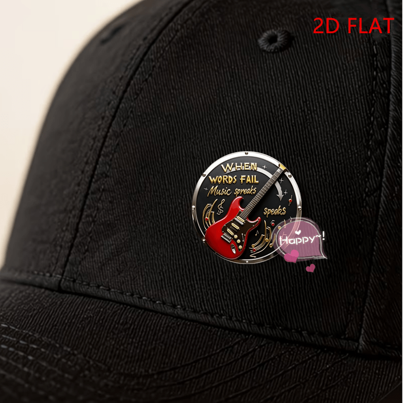 Music Themed Brooch "WHEN WORDS FAIL MUSIC SPEAKS" Stainless Steel Pin
